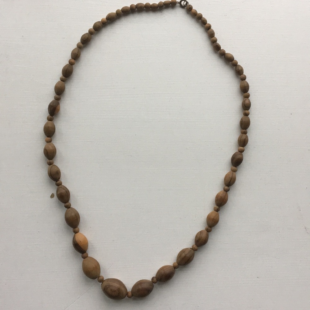 Vintage wood necklace